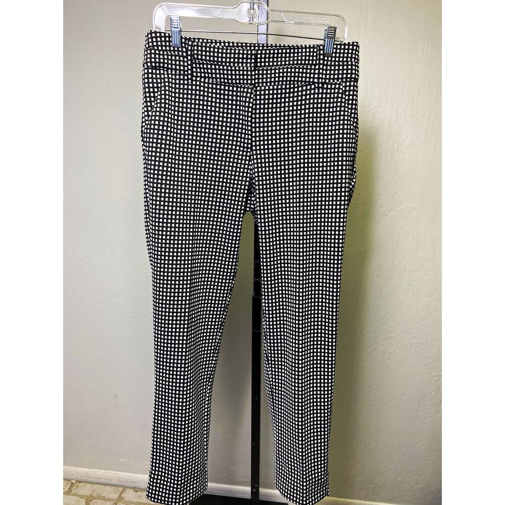 My Michelle Juniors Black/White Check Skinny Dress Pants Slim Fit Stretch Szie11